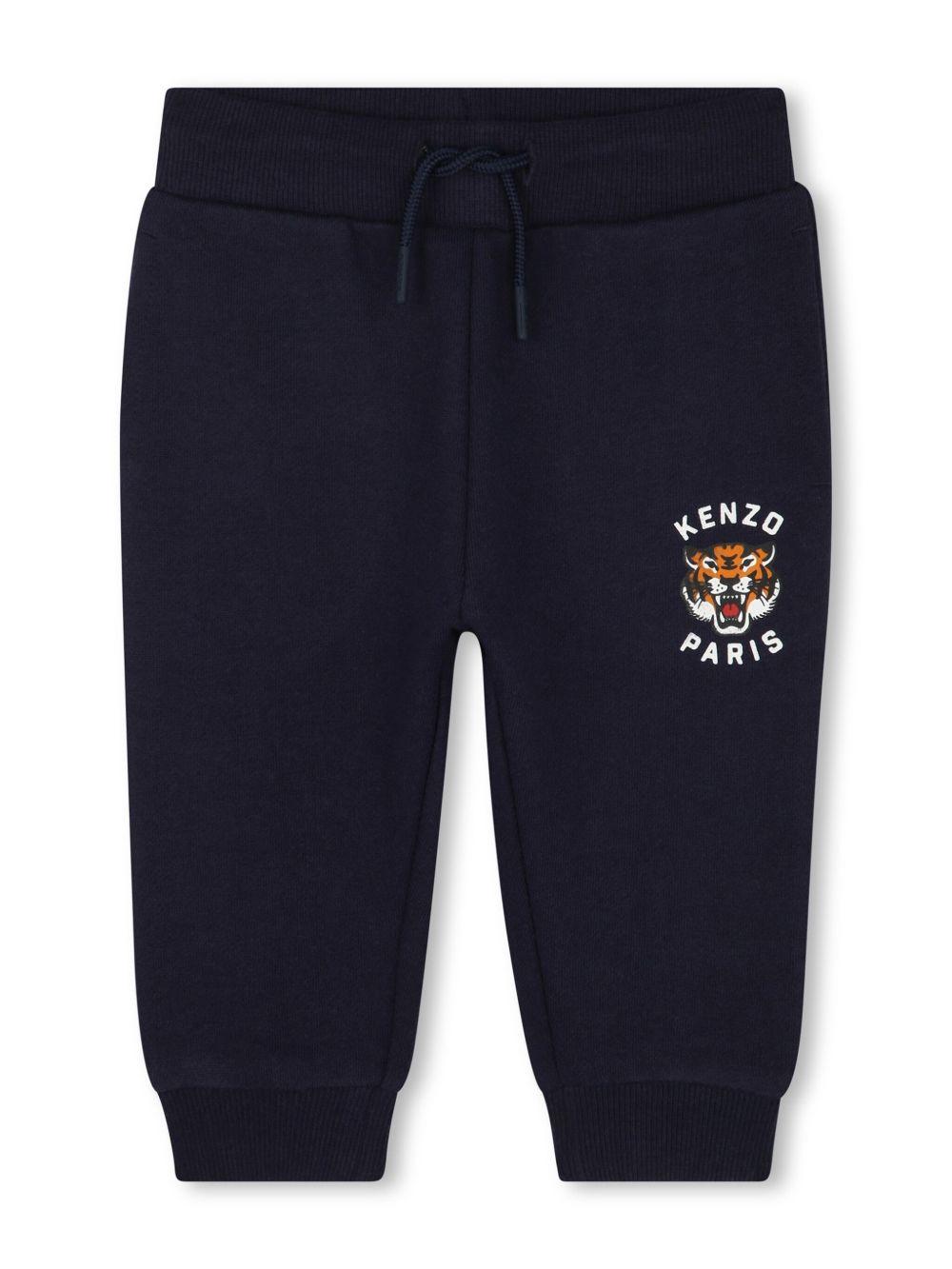 Completo blu neonato logo tiger (2pz) K60935 848 KENZO KIDS