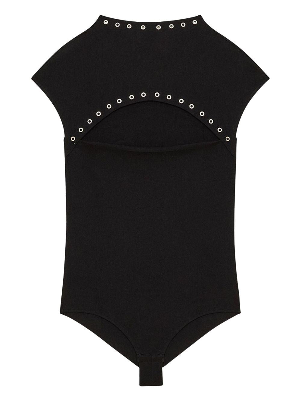 Body nero con occhielli in metallo 8M1643J202 K103 PATRIZIA PEPE
