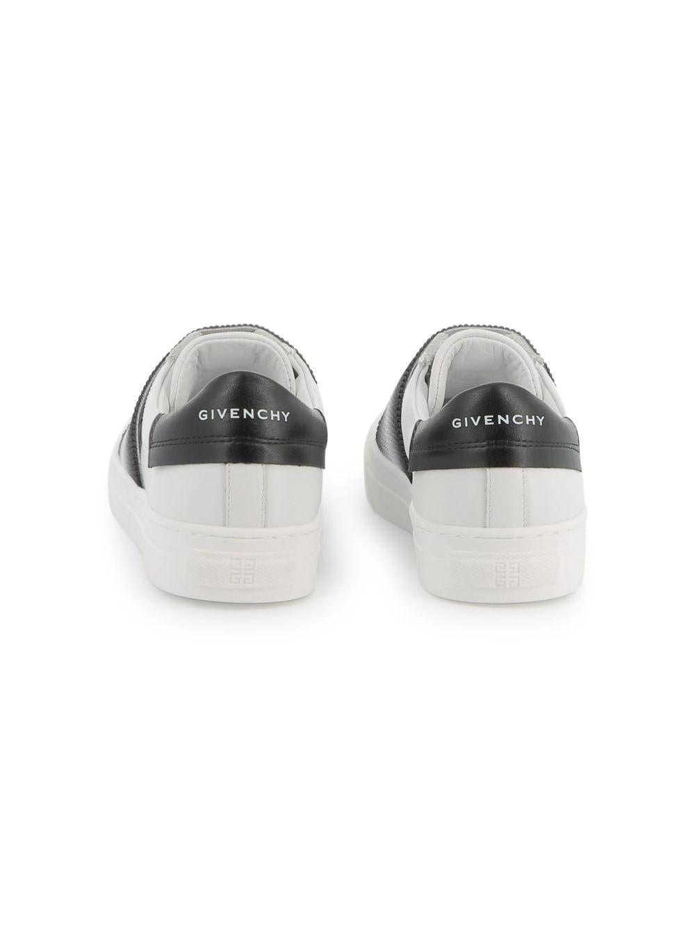 Sneakers bianche banda logata H30673 09B GIVENCHY KIDS