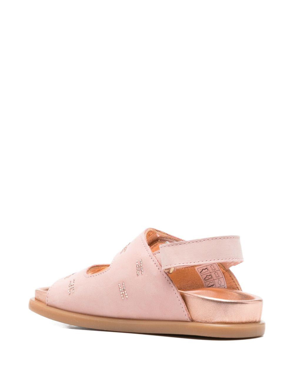 Sandali in pelle con chiusura touch strap F1A2E05540239325 ROSA ELISABETTA FRANCHI KIDS