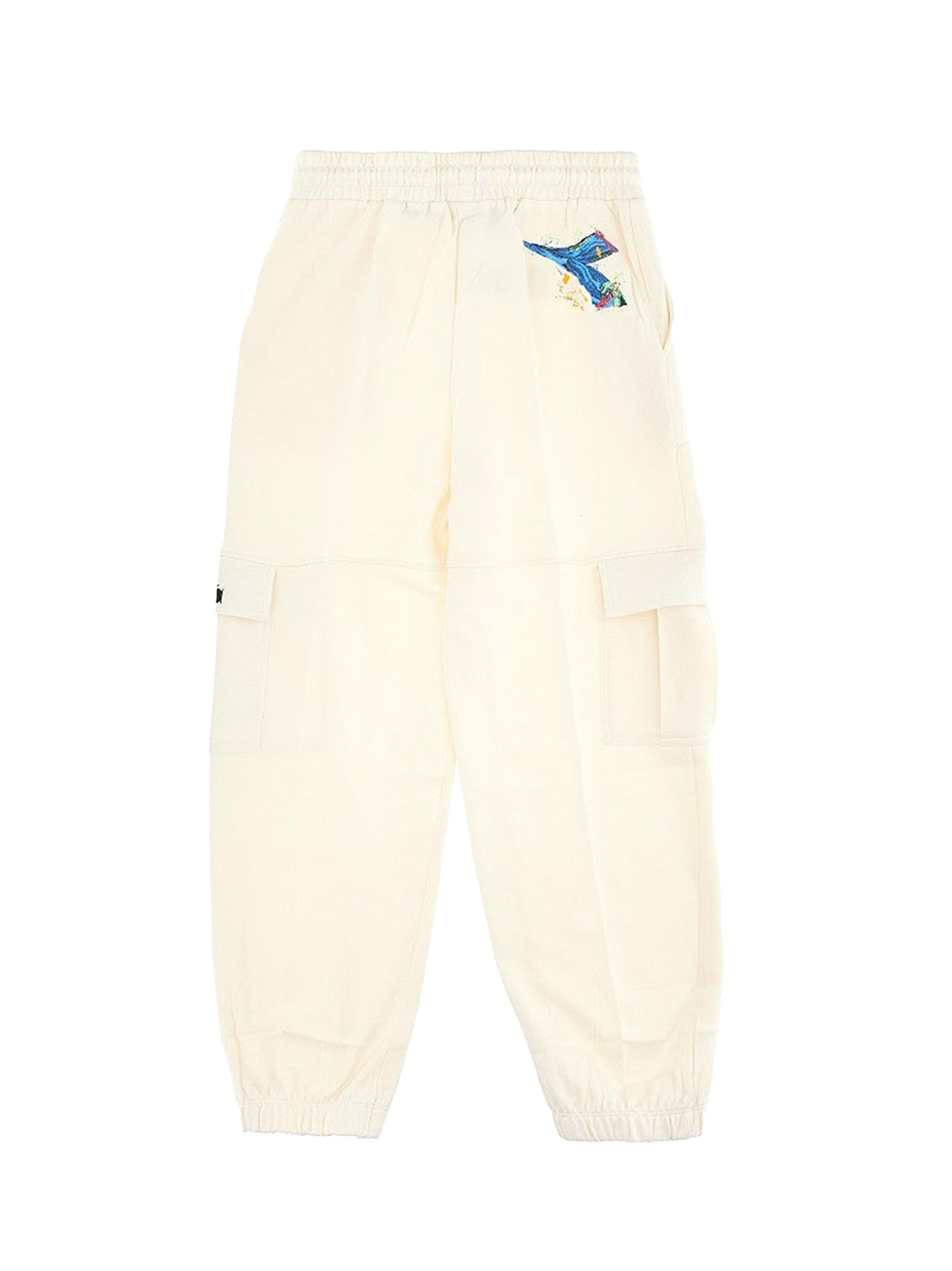 Pantalone cargo crema