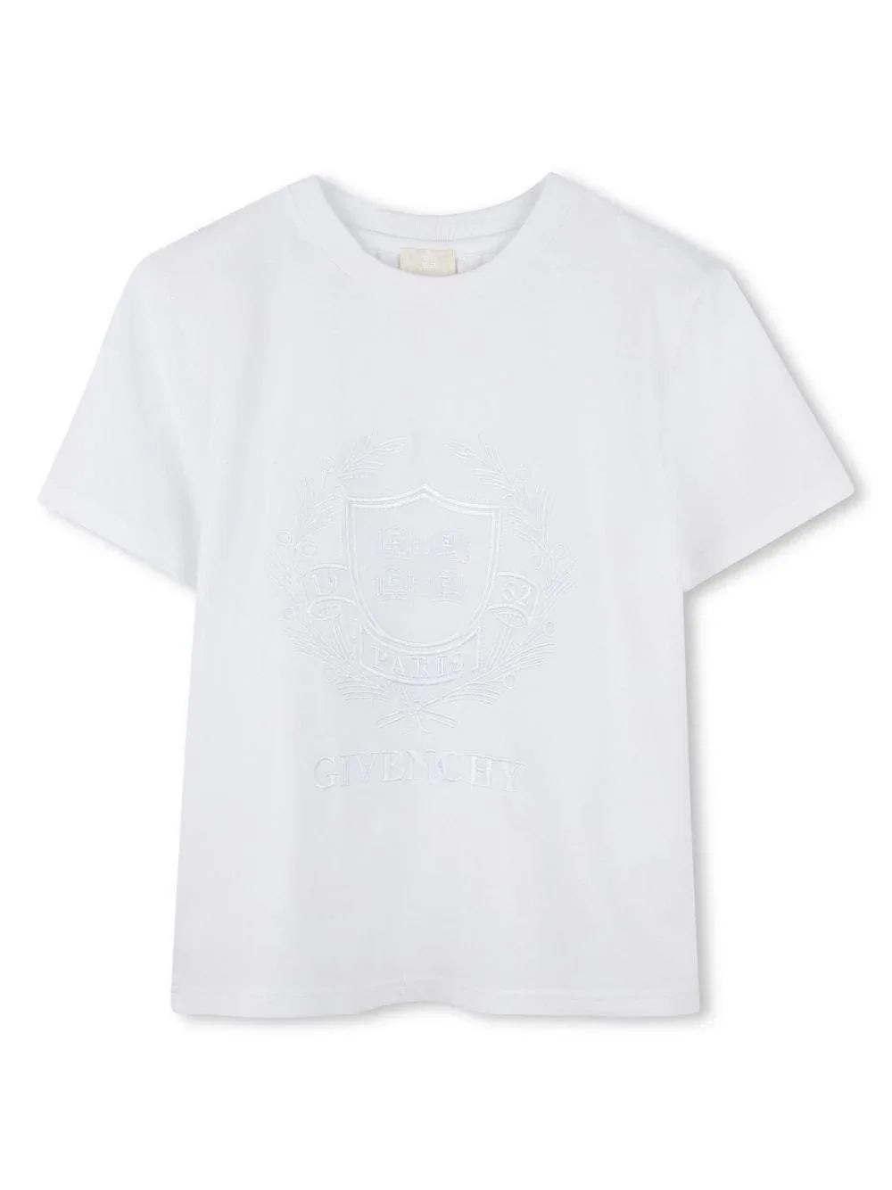 T-shirt bianca con stemma logato - Preludio Moda