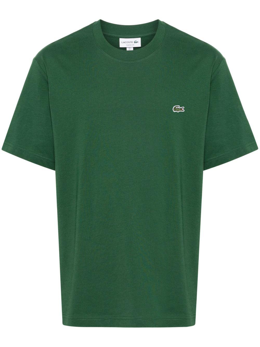 T-shirt in cotone con patch logo TH7318 132 LACOSTE