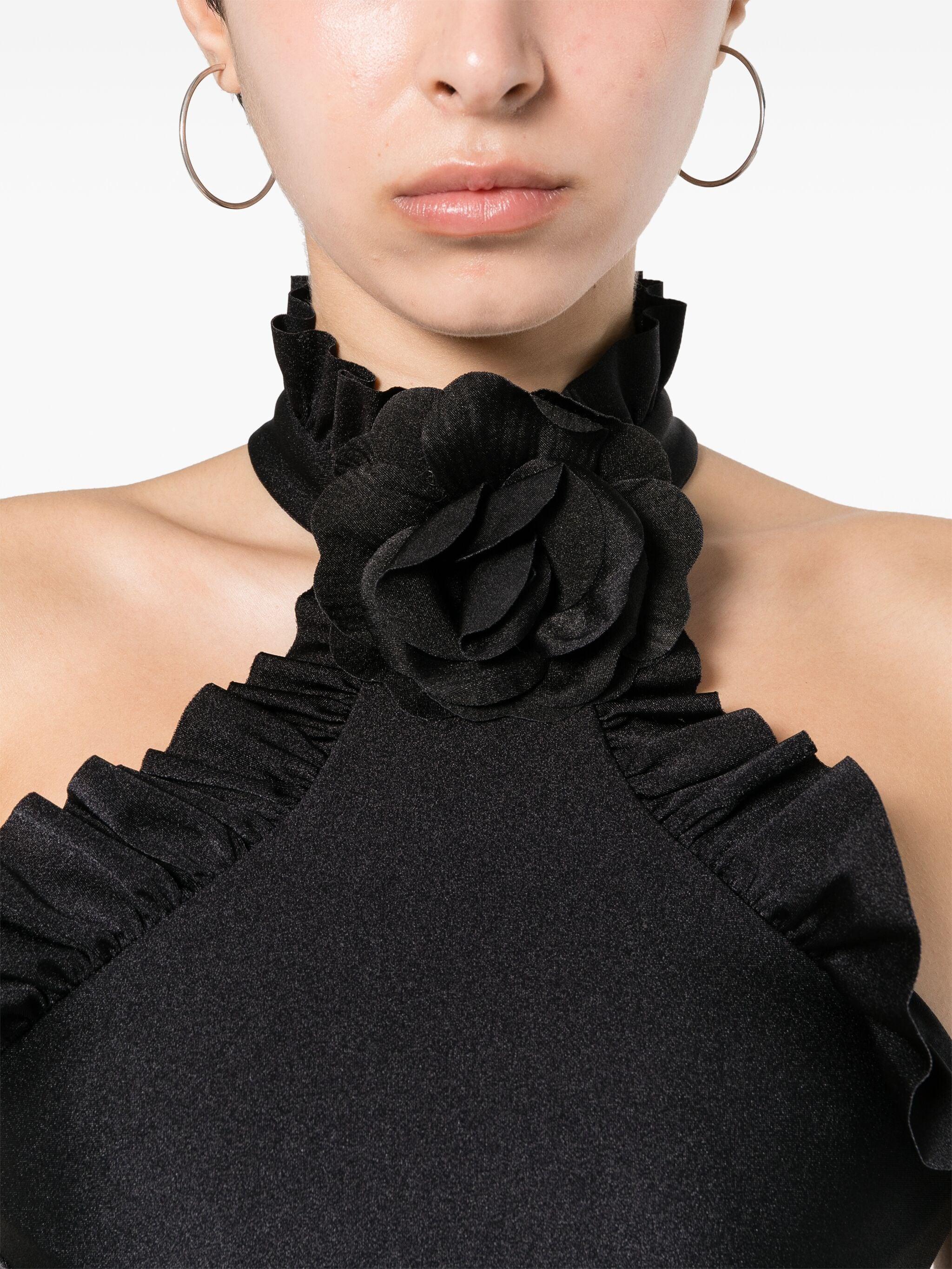 Abito midi drappeggiato con ruches - Preludio Moda