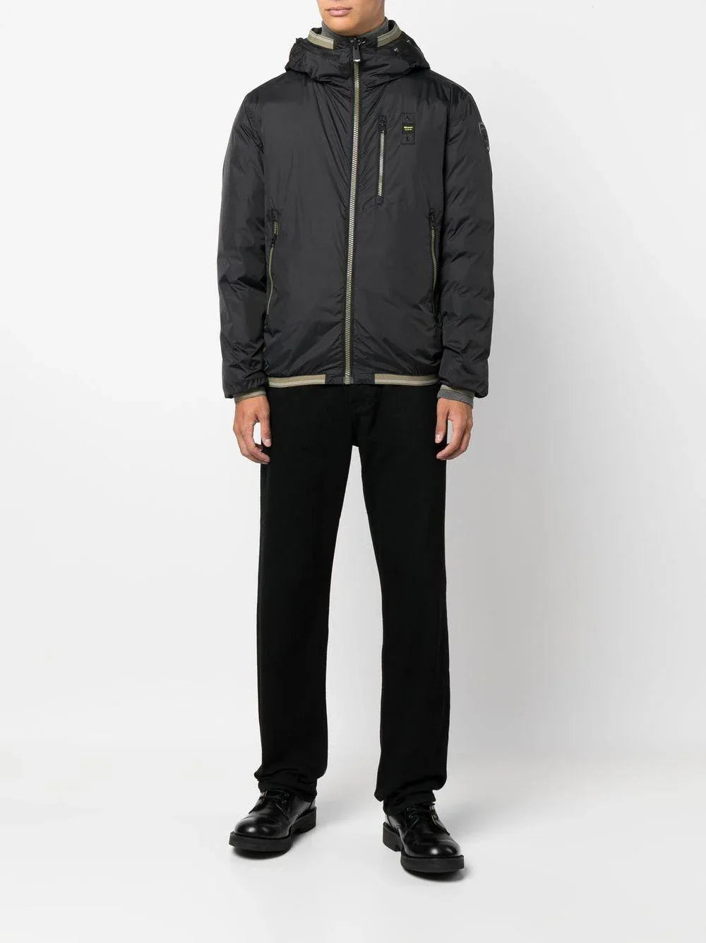 Giubbino Nero con Cappuccio - Preludio Moda