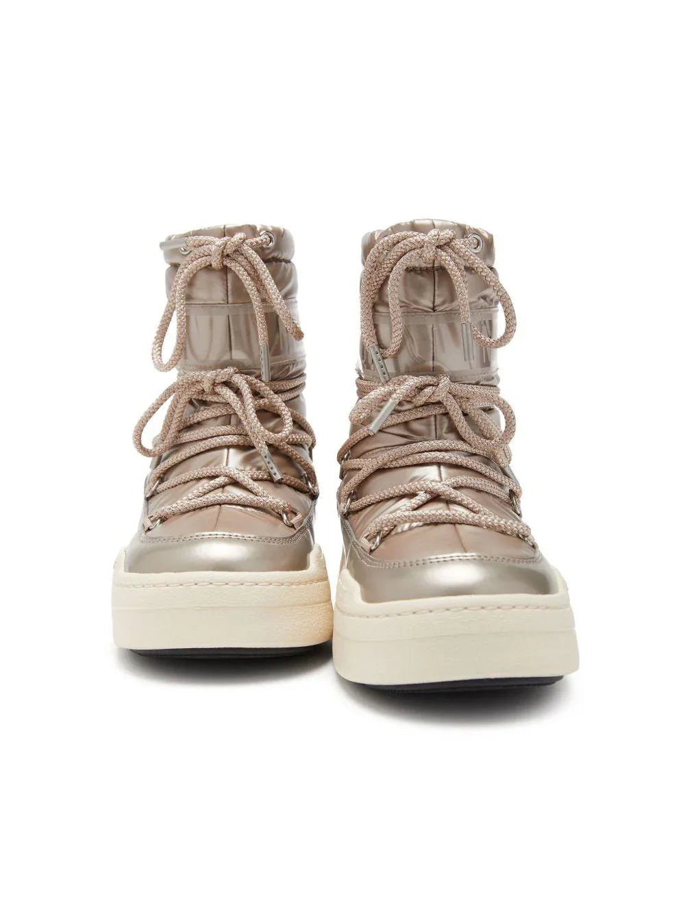 Moon Boot Kids Stivali da neve da parco oro rosa a forma piatta - Preludio Moda