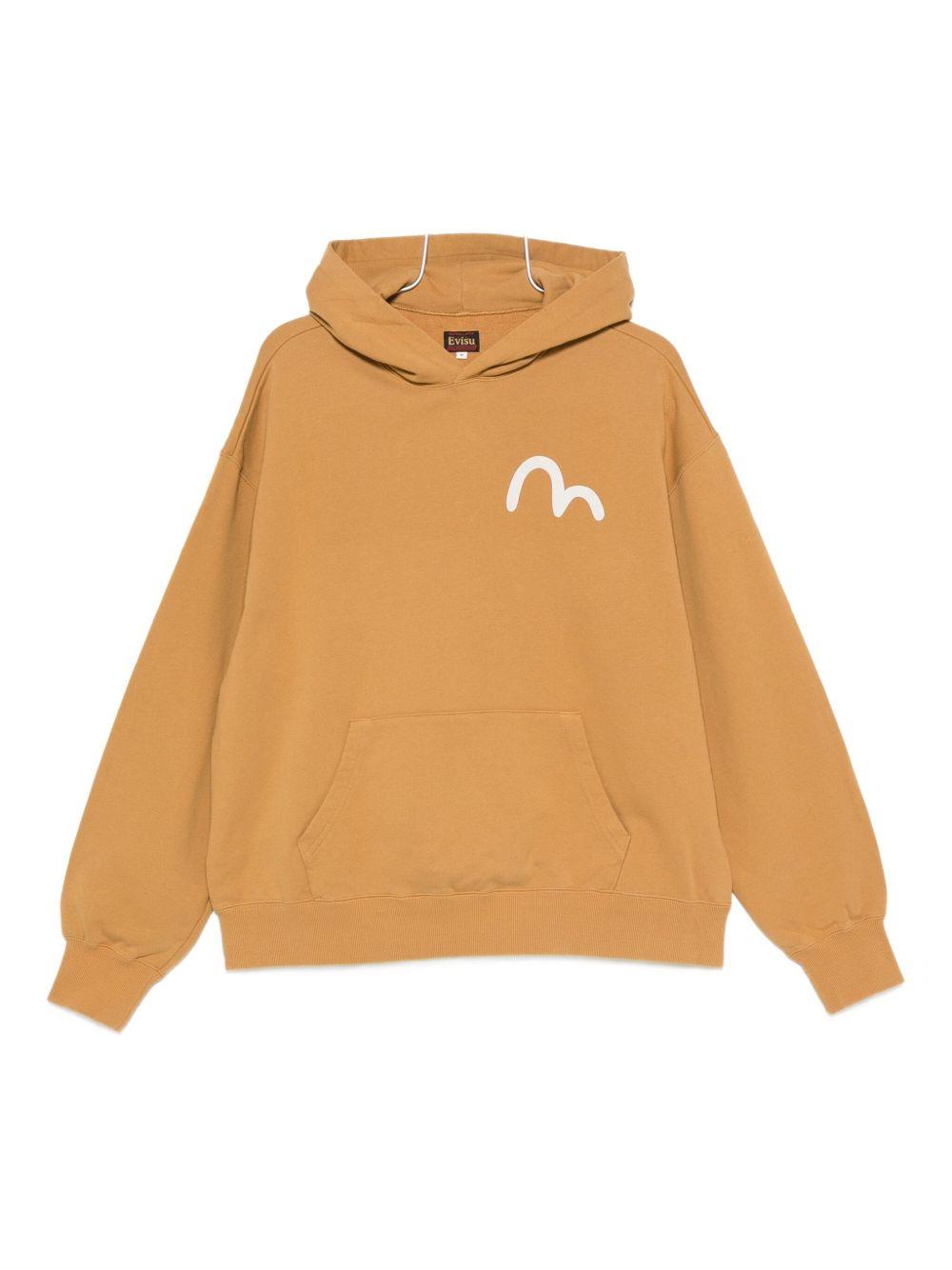 Felpa con Cappuccio e Ricamo Frontale 2EAEJM5SW6020 YELLOW EVISU