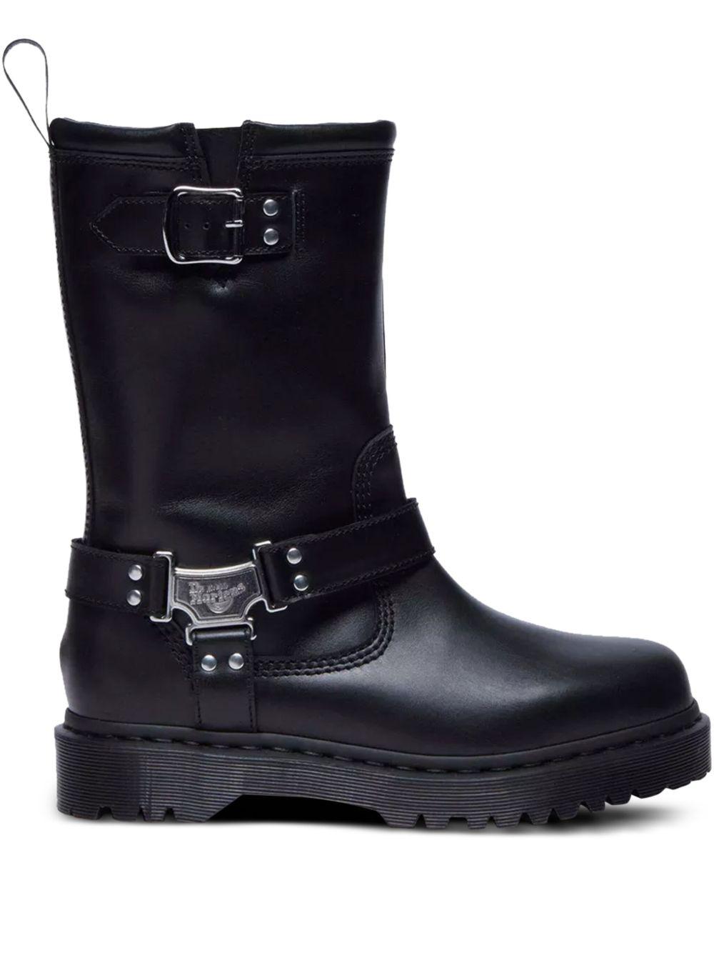 Stivali platform neri con fibbia 32199 001 DR.MARTENS