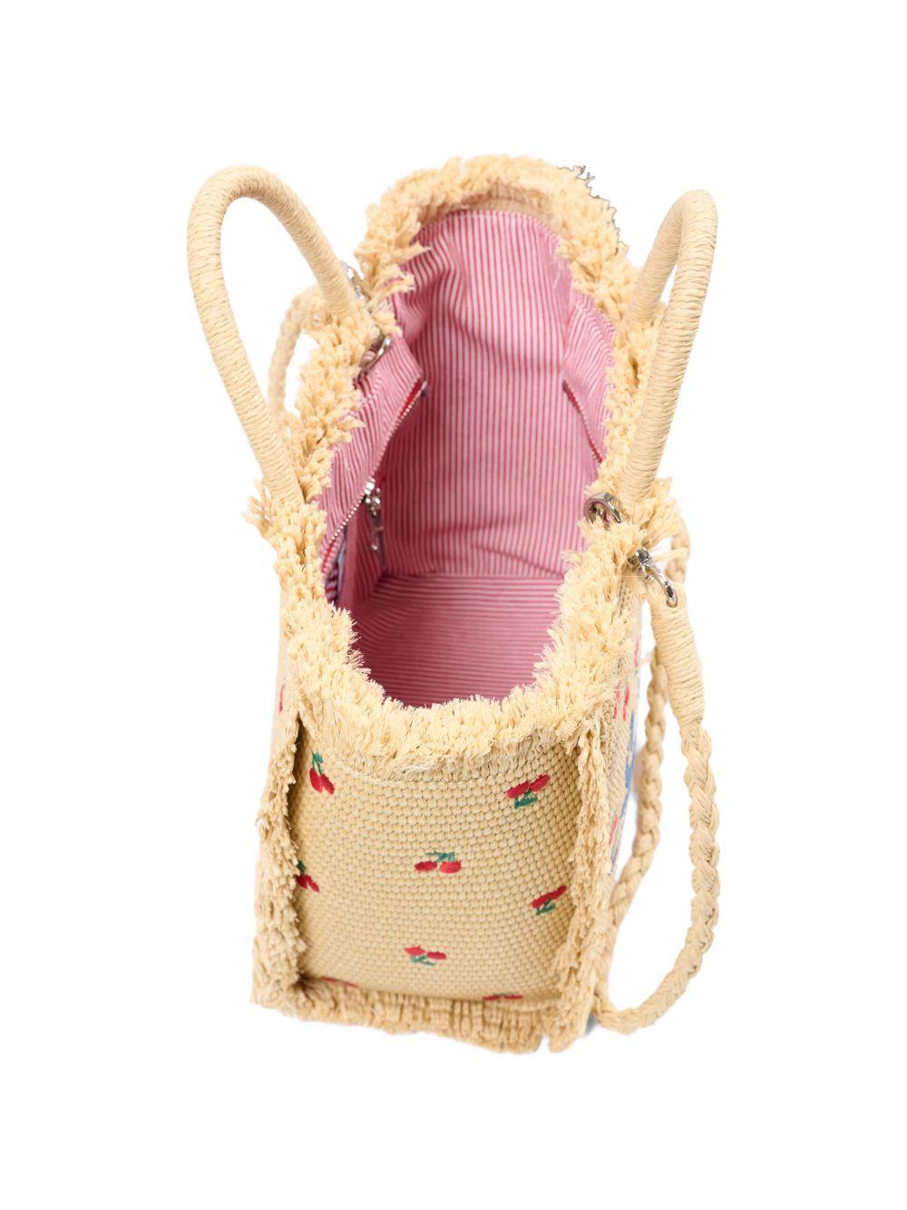 Borsa mare con frange e ricamo logo COL0017 00345L MC2 SAINT BARTH