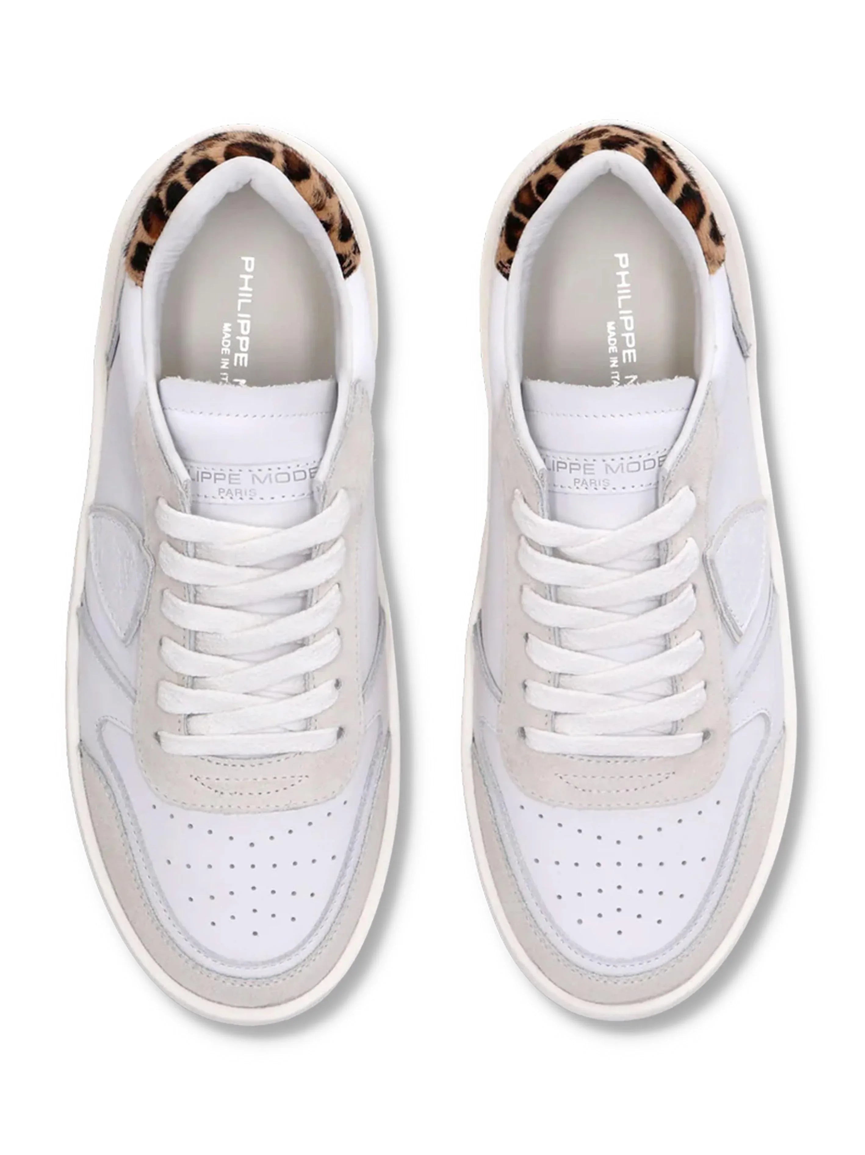 Sneaker Nice bianca/animalier donna - Preludio Moda