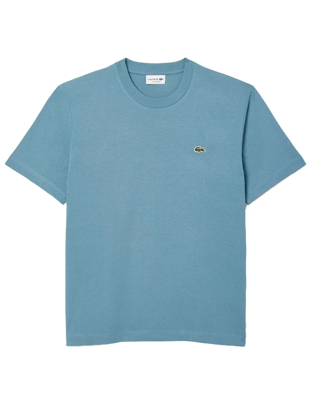 T-shirt azzurra mini logo ricamo - Preludio Moda