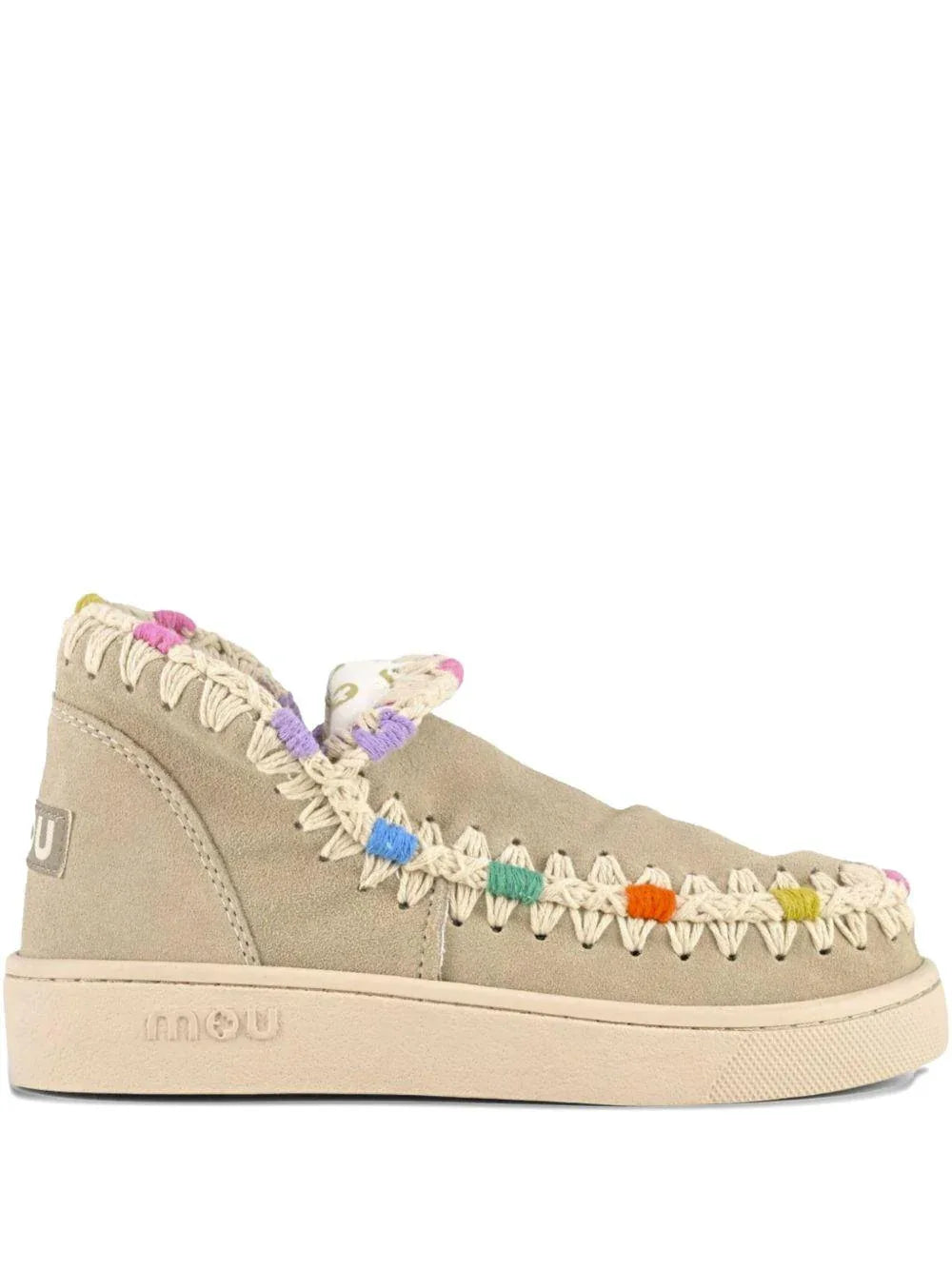 Summer eskimo sneaker overstitching beige - Preludio Moda