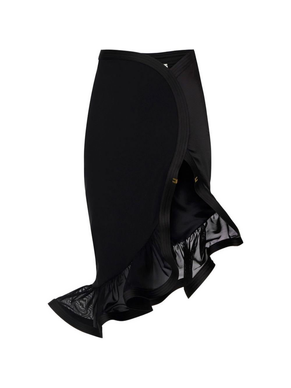 Gonna asimmetrica con volant GO18062E2 110 ELISABETTA FRANCHI