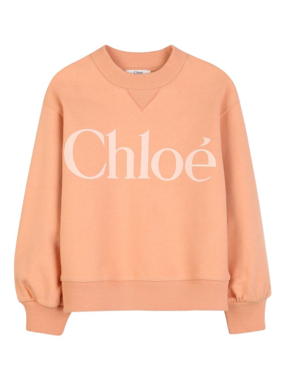 Felpa girocollo in cotone C20845 43A CHLOE KIDS
