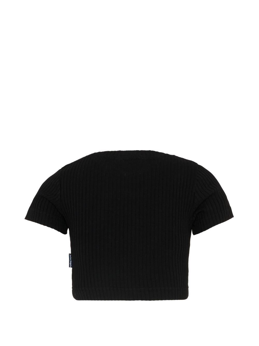 T-shirt in cotone a coste PGAA017S26JER001 110 PALM ANGELS KIDS