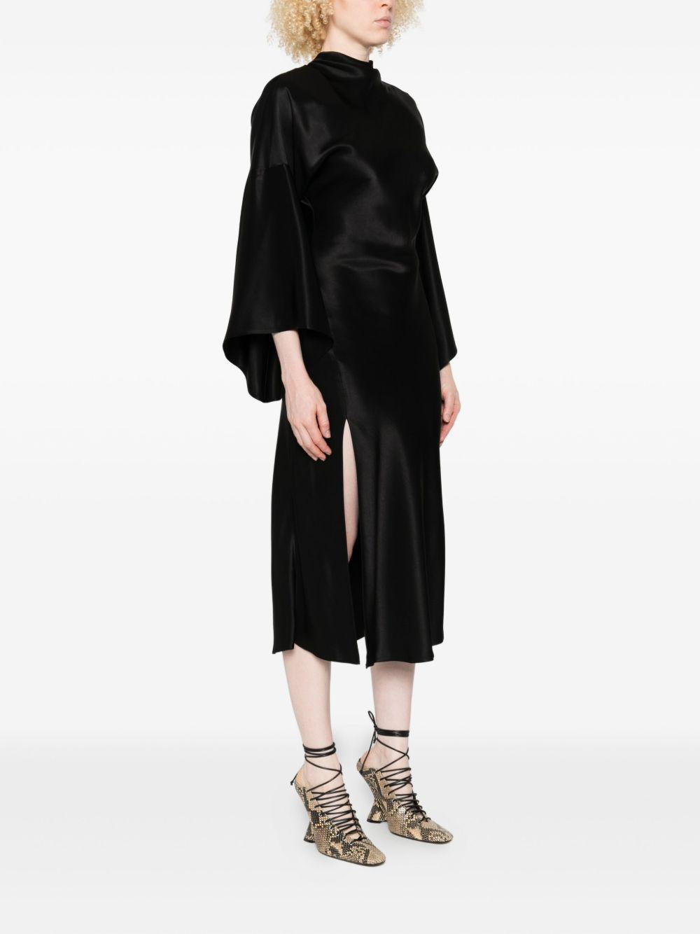 Abito midi nero con schiena scoperta 105730A1Y5 Z99 PINKO