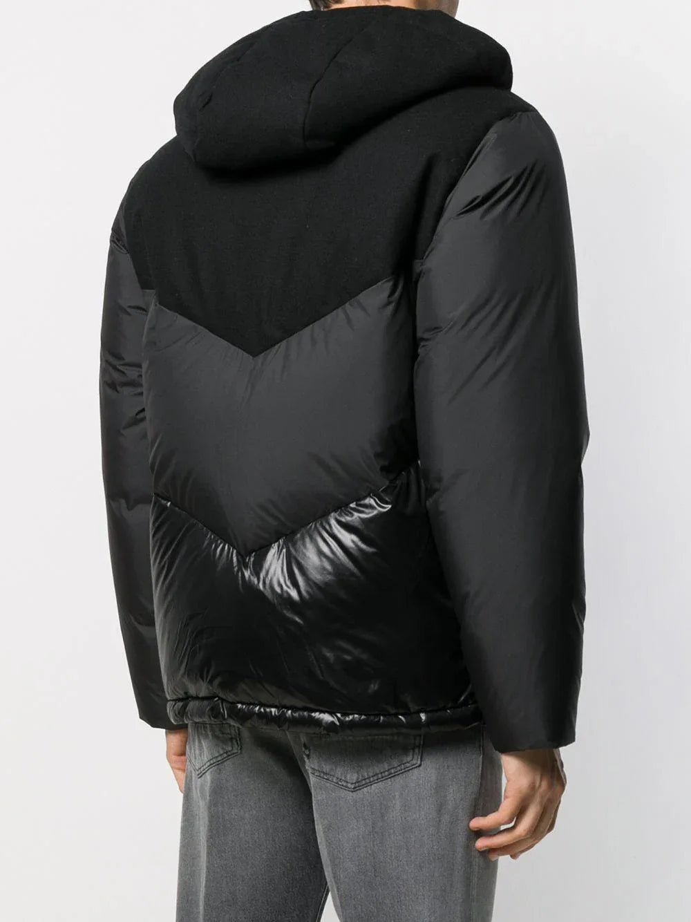 Bomber nero inserti lucidi - Preludio Moda