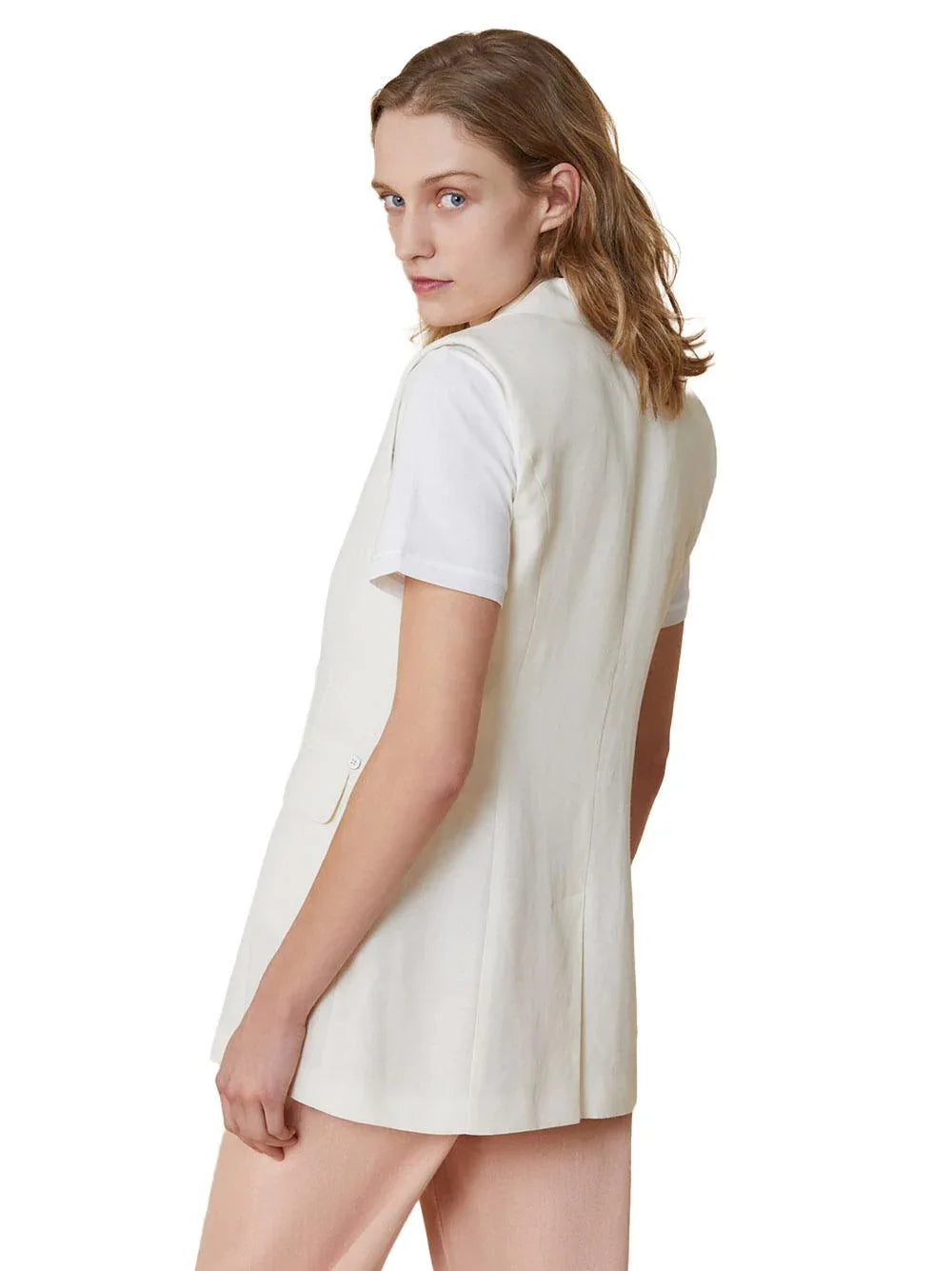 Gilet Cris avorio doppiopetto - Preludio Moda