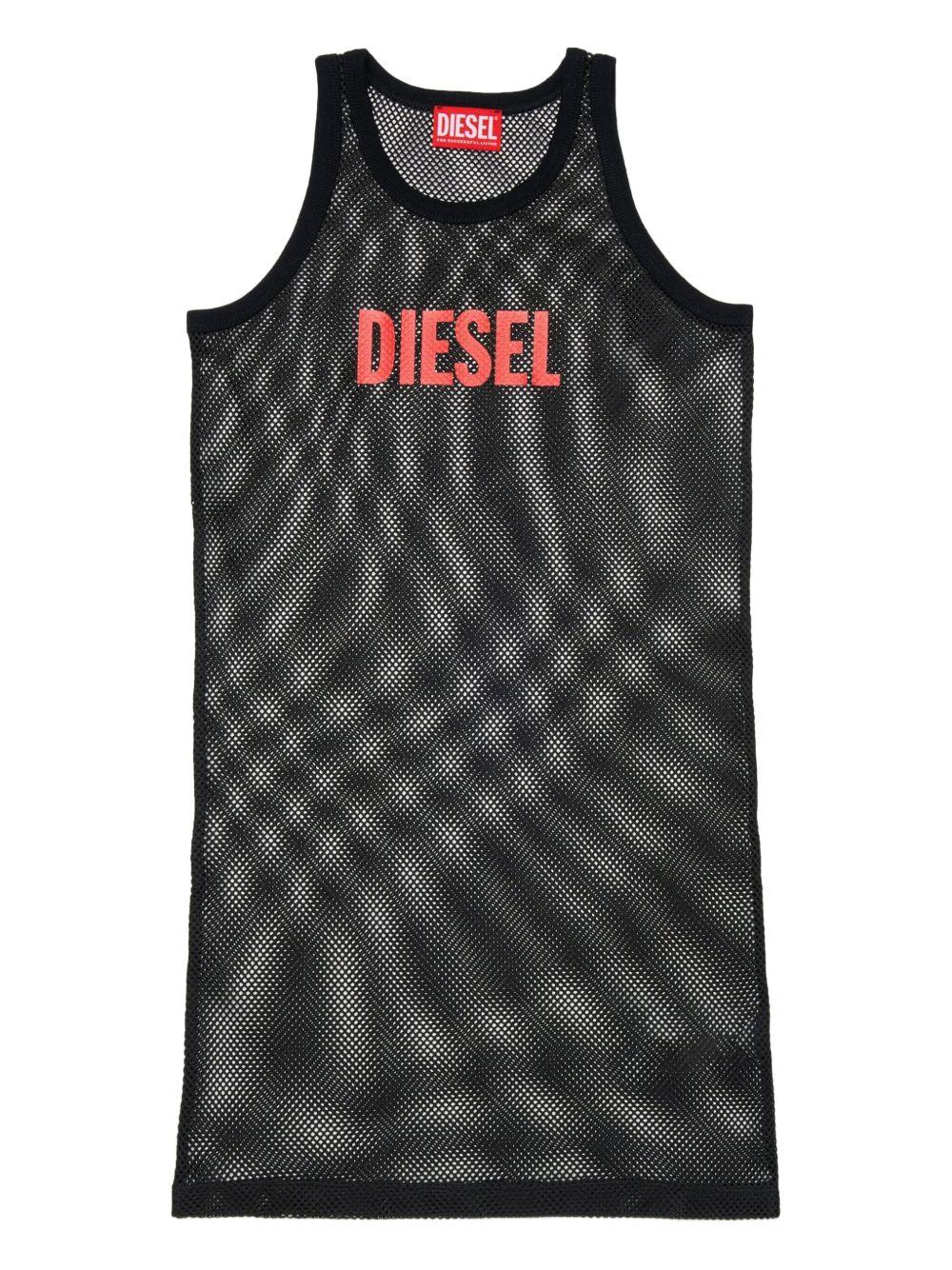 Abito in mesh con logo J02735KYA1D K900 DIESEL KIDS