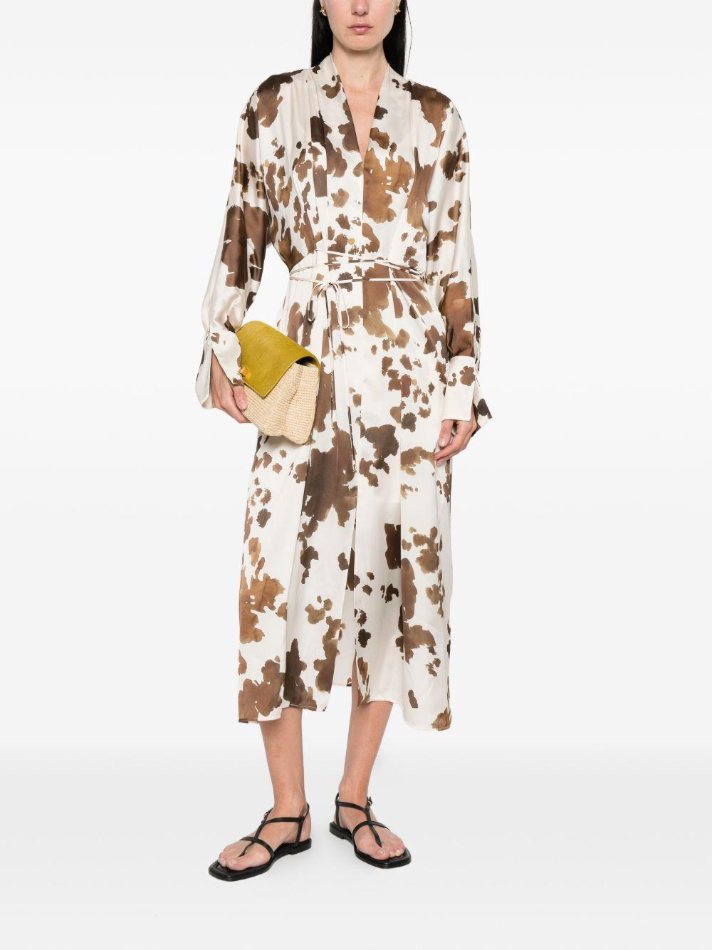 Abito midi a stampa animalier scollo a V 2611221163200 001 PENNY BLACK