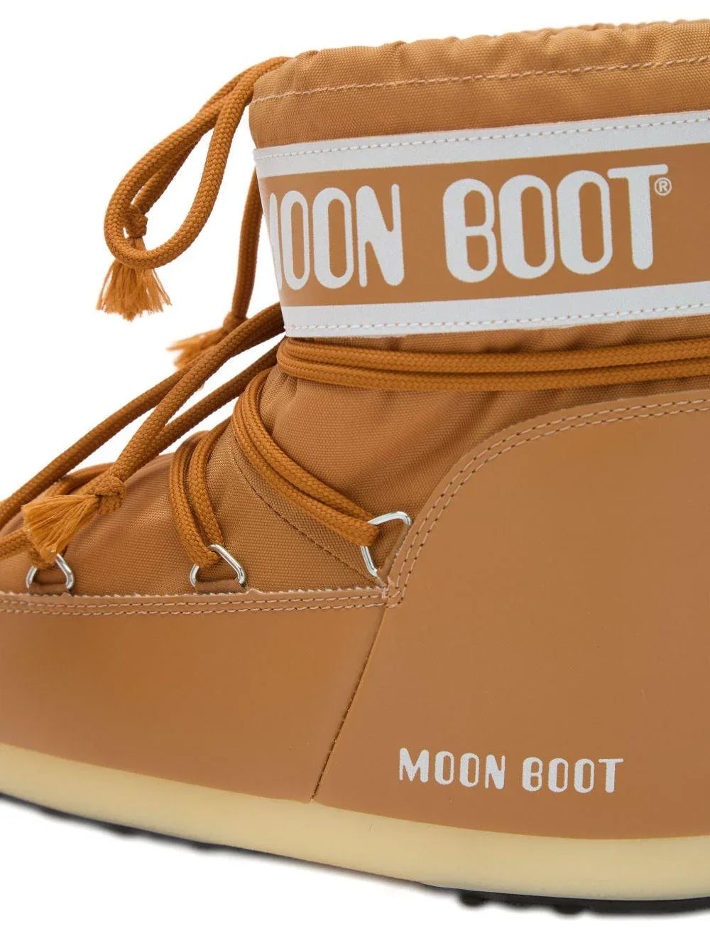 Moon Boot Kids Stivali Icon Low Brown con lacci e logo - Preludio Moda