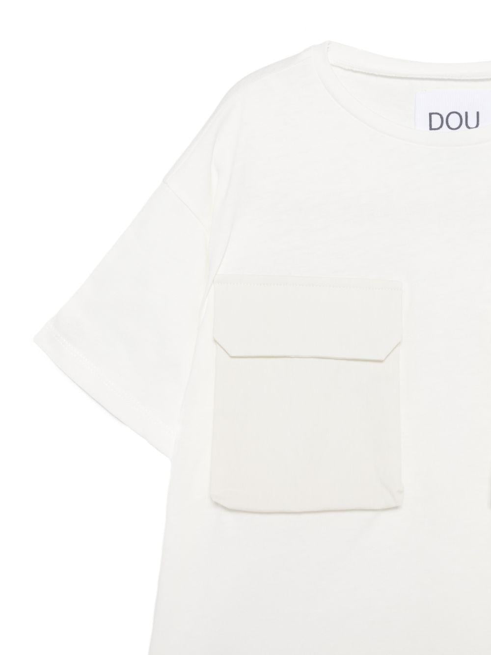 T-shirt con tasche applicate DY8P41Z3708 101 DOUDOU KIDS