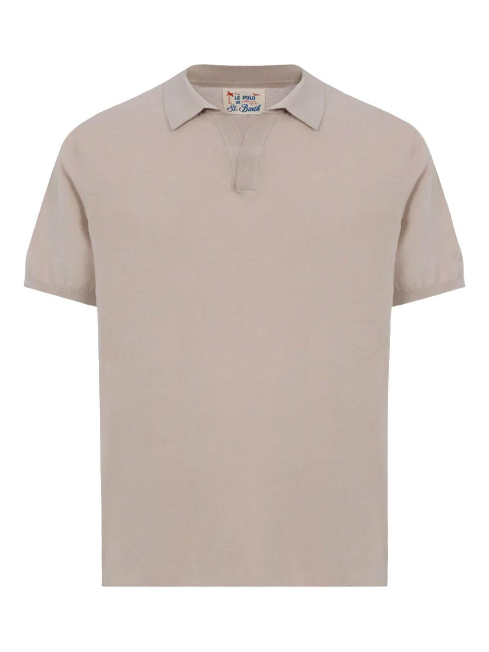 Polo Sloan in maglia grigio pietra