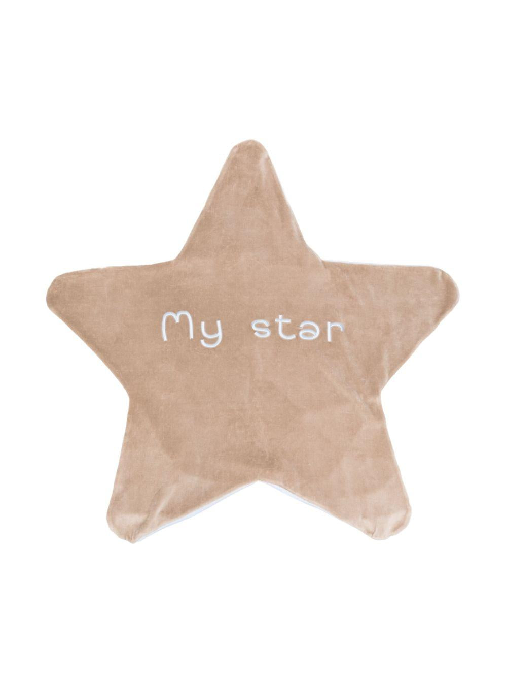 Coperta neonato beige-azzurra "mt star" TBC053 L05 LA STUPENDERIA KIDS
