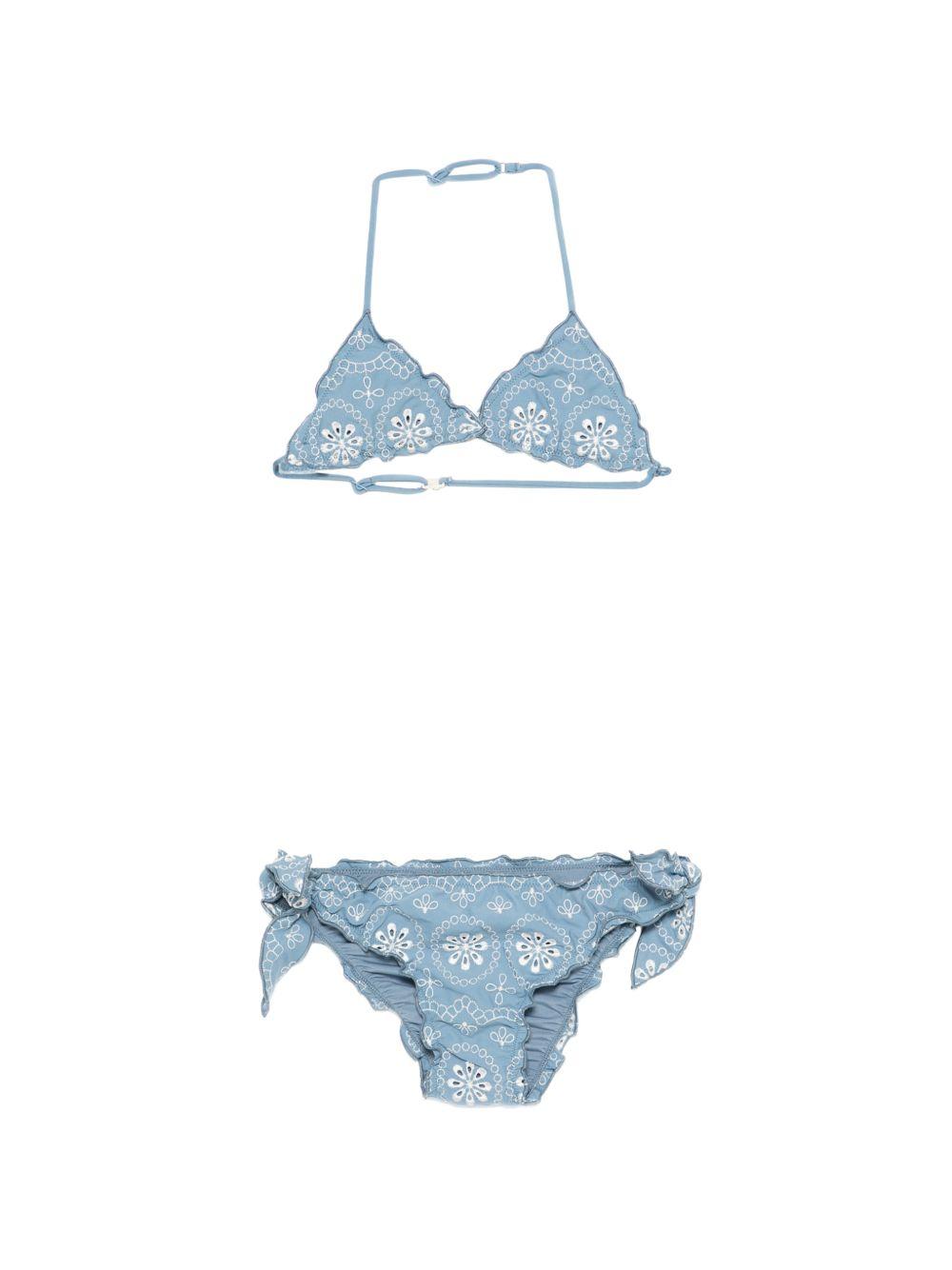 Slip bikini con dettagli floreali CRIS001 00020L MC2 SAINT BARTH KIDS