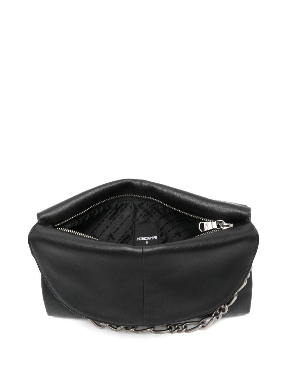 Borsa nera con tracolla a catena 2B0152L162 K103 PATRIZIA PEPE