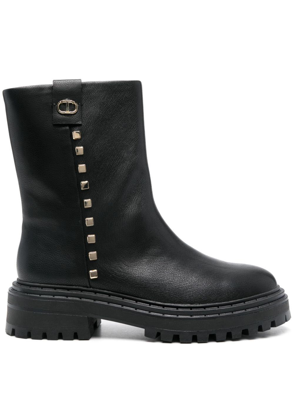 Stivale borchie laterali nero 242TCP074 00006 TWINSET