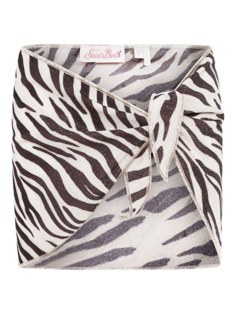 Copricostume sery fantasia zebrata con finish lurex