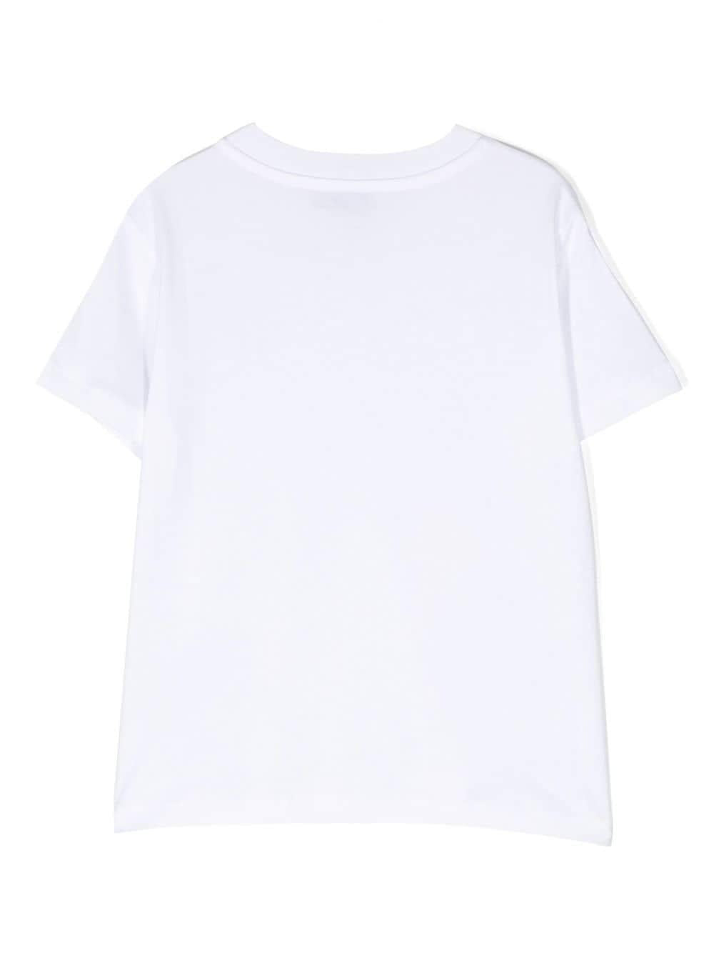 T-shirt bianca stampa logo loop