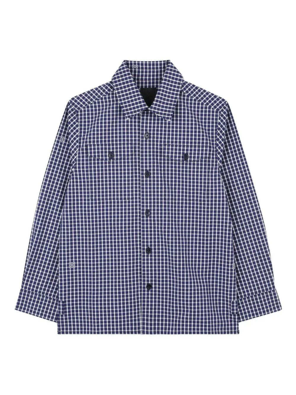 Camicia a Quadri in Cotone con Tasche sul Petto - Preludio Moda