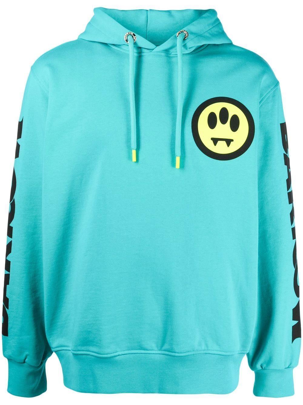 Felpa azzurra bande logo lettering - Preludio Moda