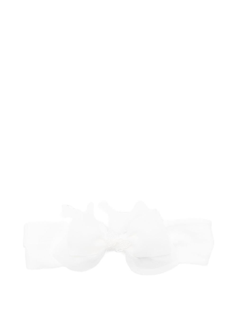 Cerchietto in cotone avorio con fiocco 73G0047112 0001 MONNALISA KIDS