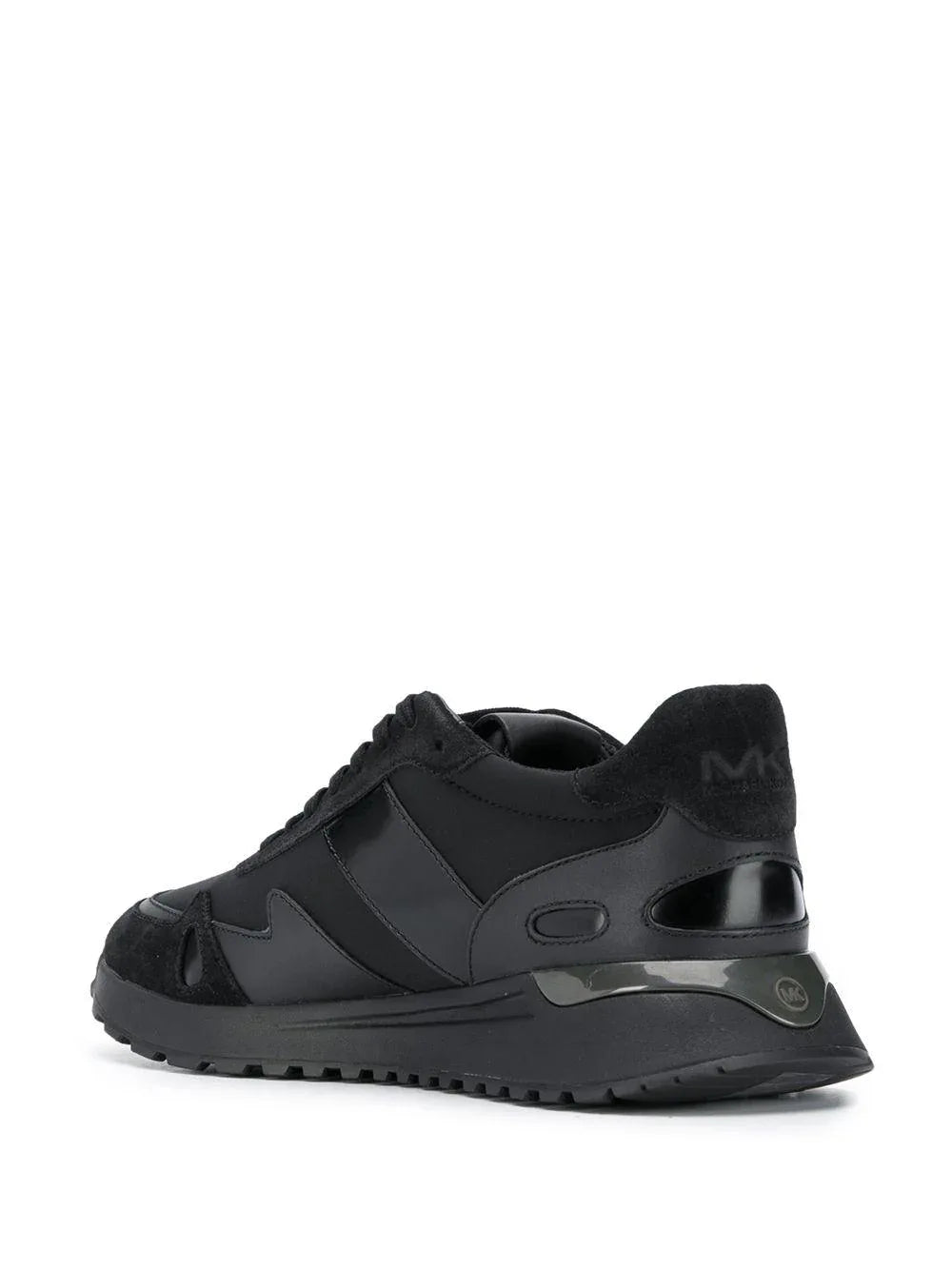 Sneakers nera inserti in pelle e tessuto - Preludio Moda