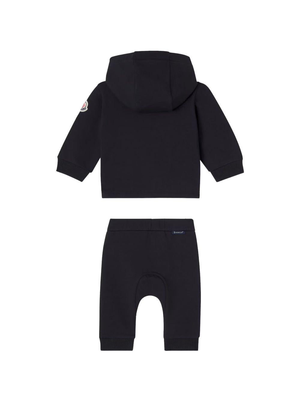 Tuta in felpa con cappuccio e zip L19518M0000289B9Y 778 MONCLER KIDS