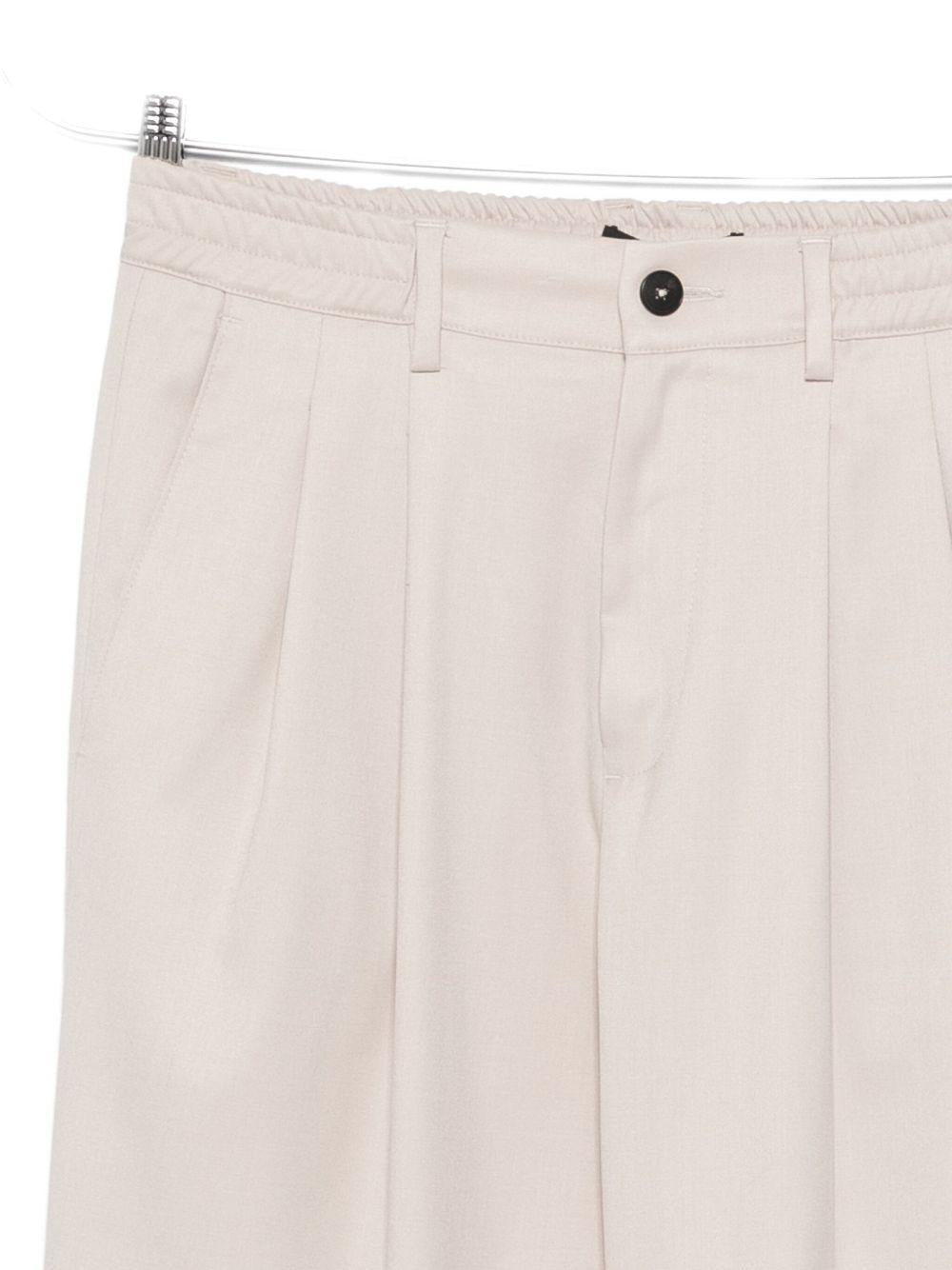 Pantaloni beige dritti con pieghe L1PFW25266968 A039 LOW BRAND