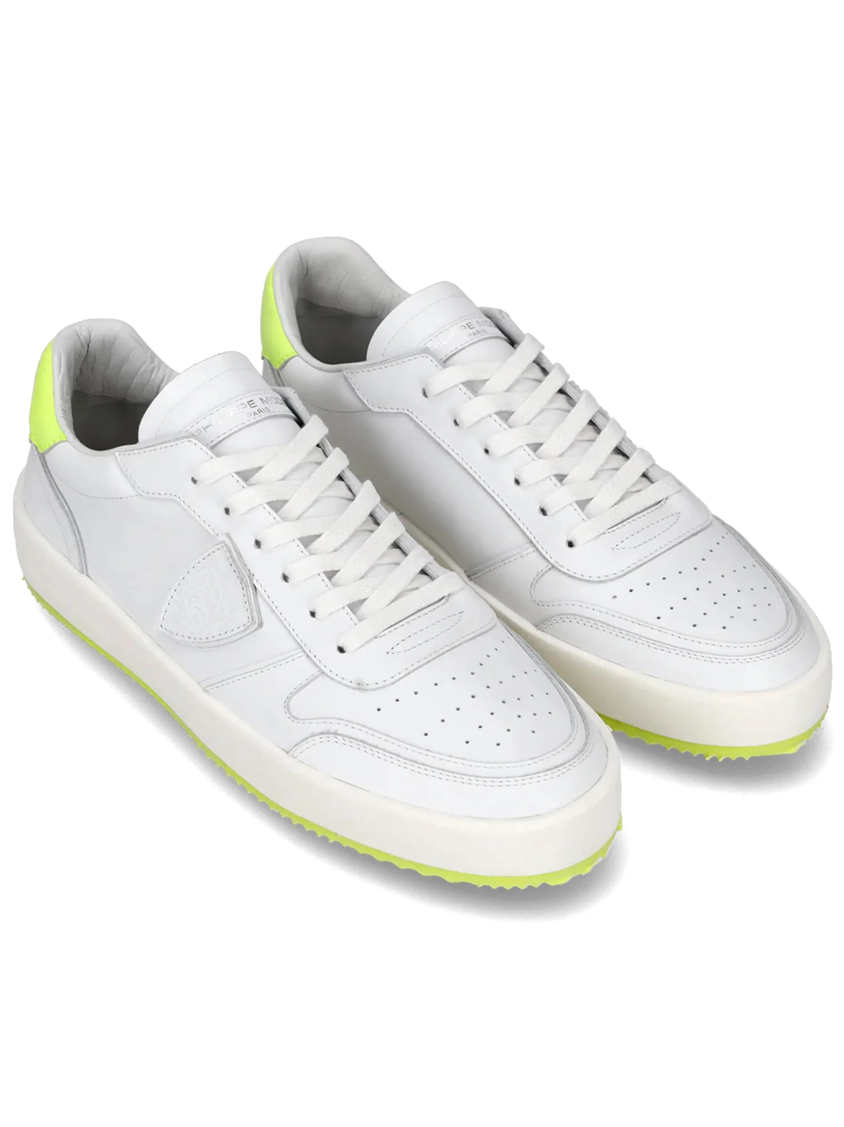 Sneakers Nice bianche/lime uomo - Preludio Moda
