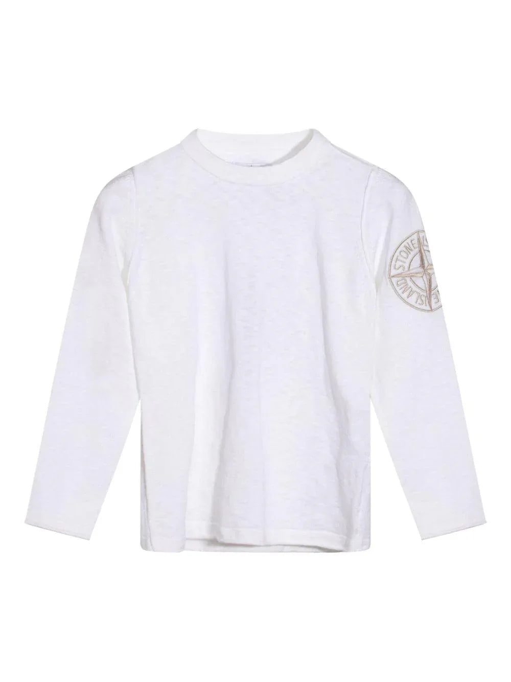 Maglia bianca logo compass su braccio - Preludio Moda