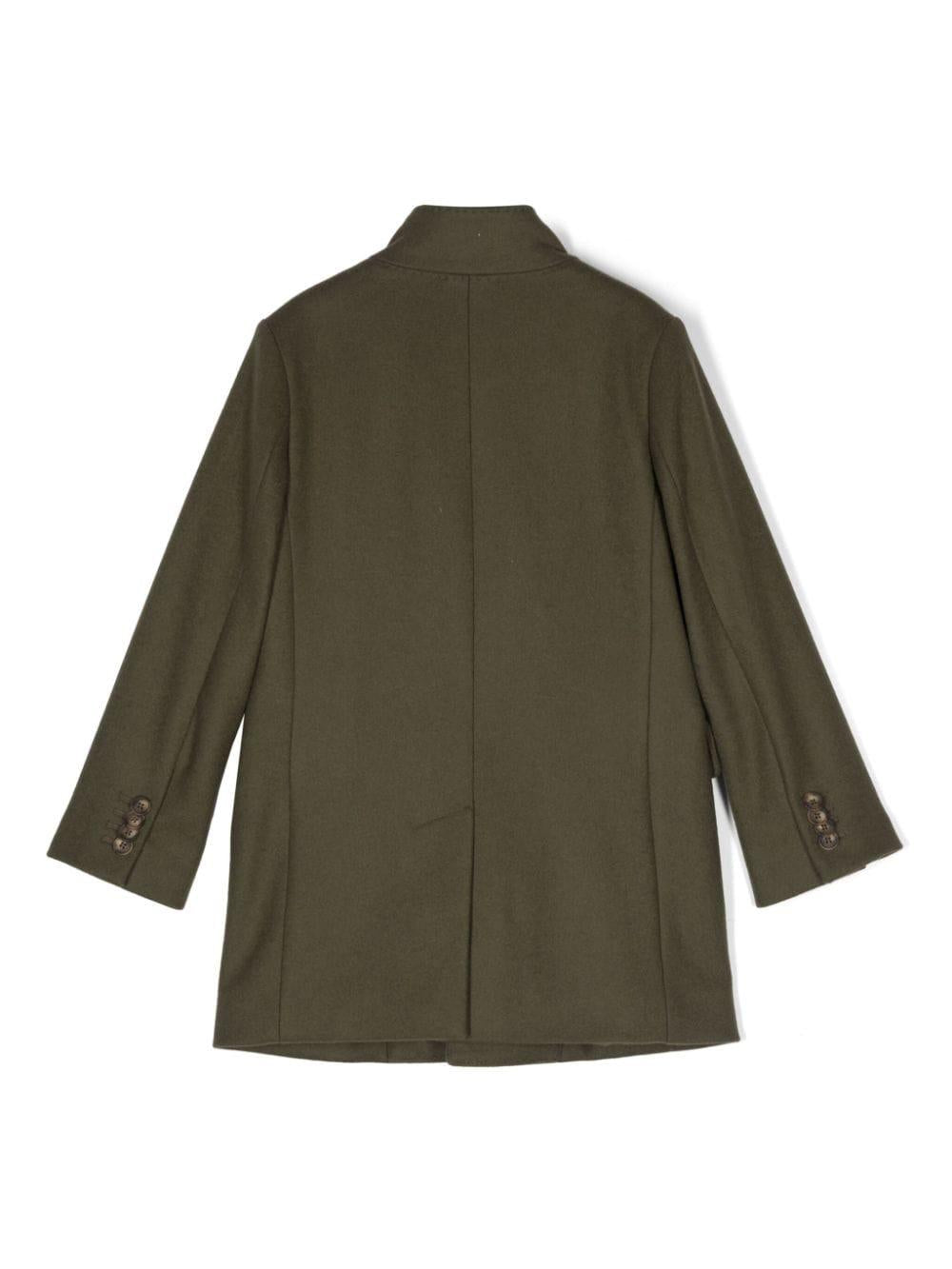 Cappotto verde in feltro