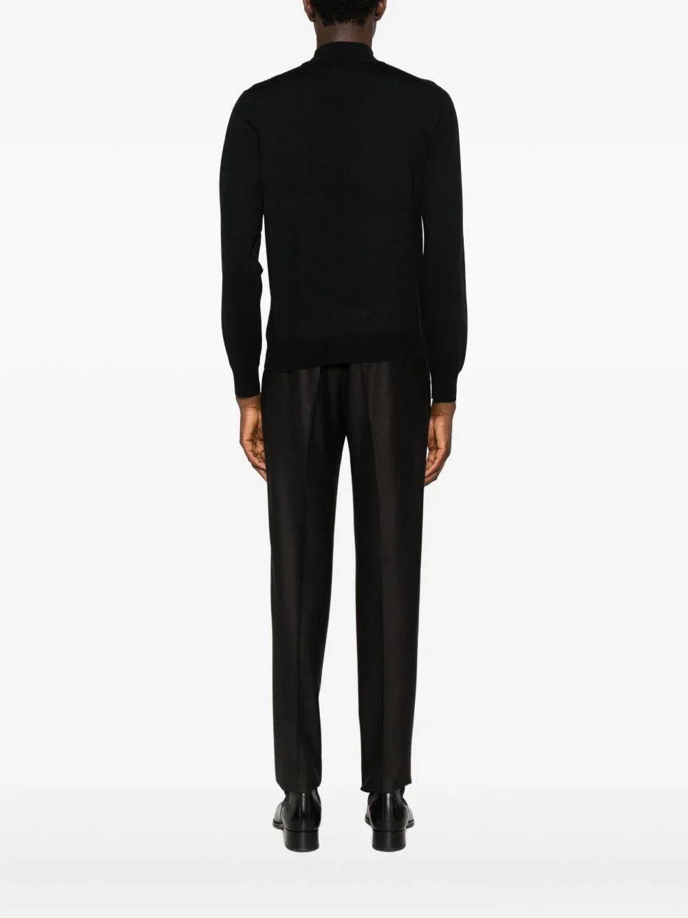 Maglione nero a collo alto e maniche lunghe - Preludio Moda