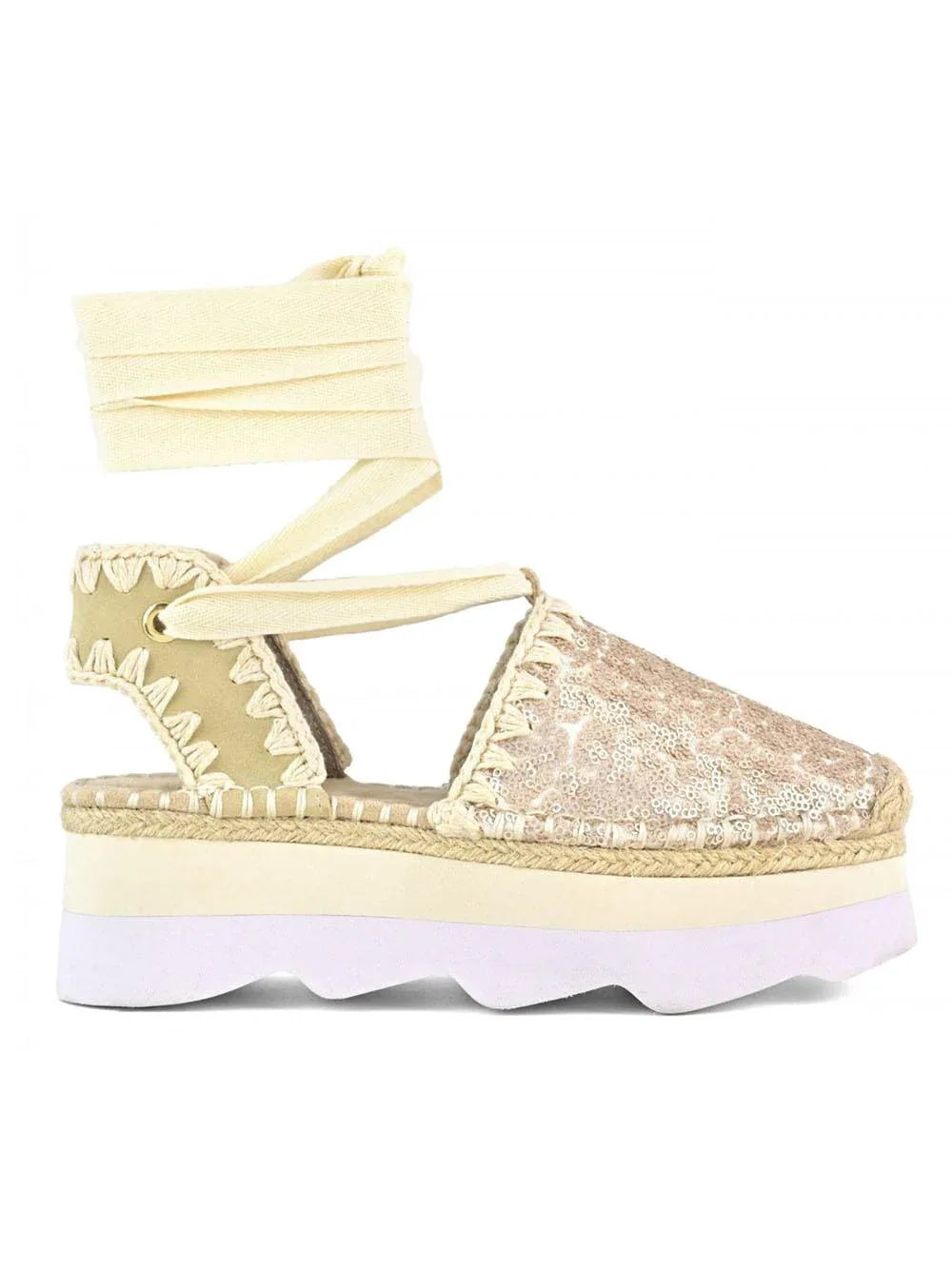 Espa sandal micro sequins rosa perlato - Preludio Moda