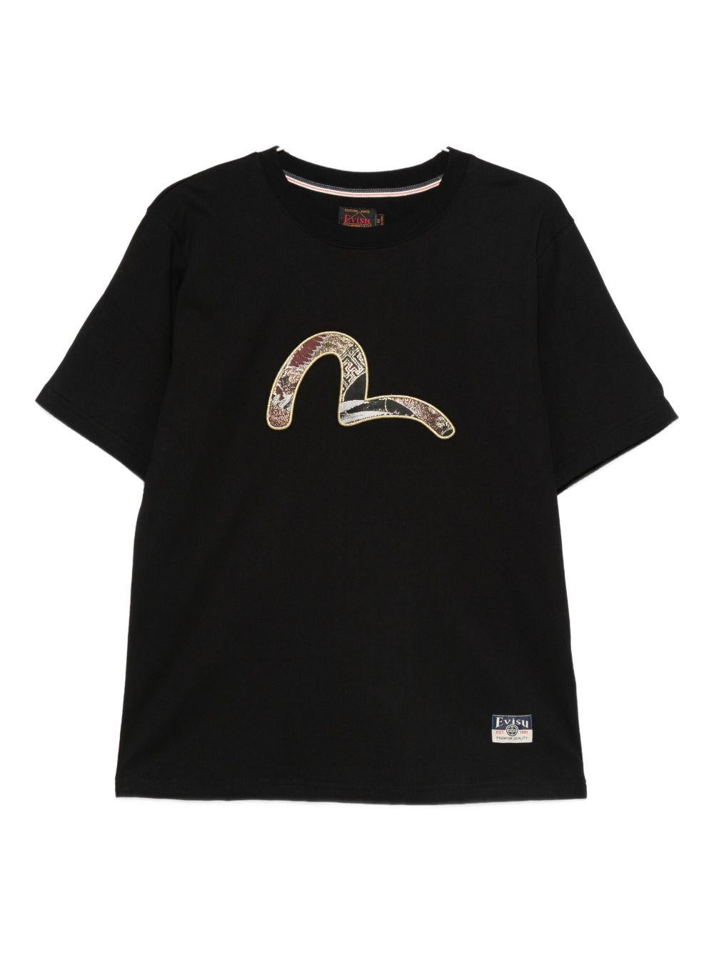 T-shirt Girocollo a Maniche Corte 2EAHTM5TS1161 BLACK EVISU