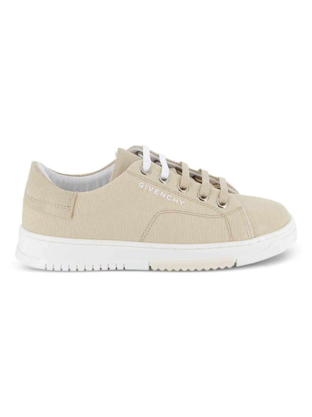 Sneakers in cotone con allacciatura H31071 21G GIVENCHY KIDS