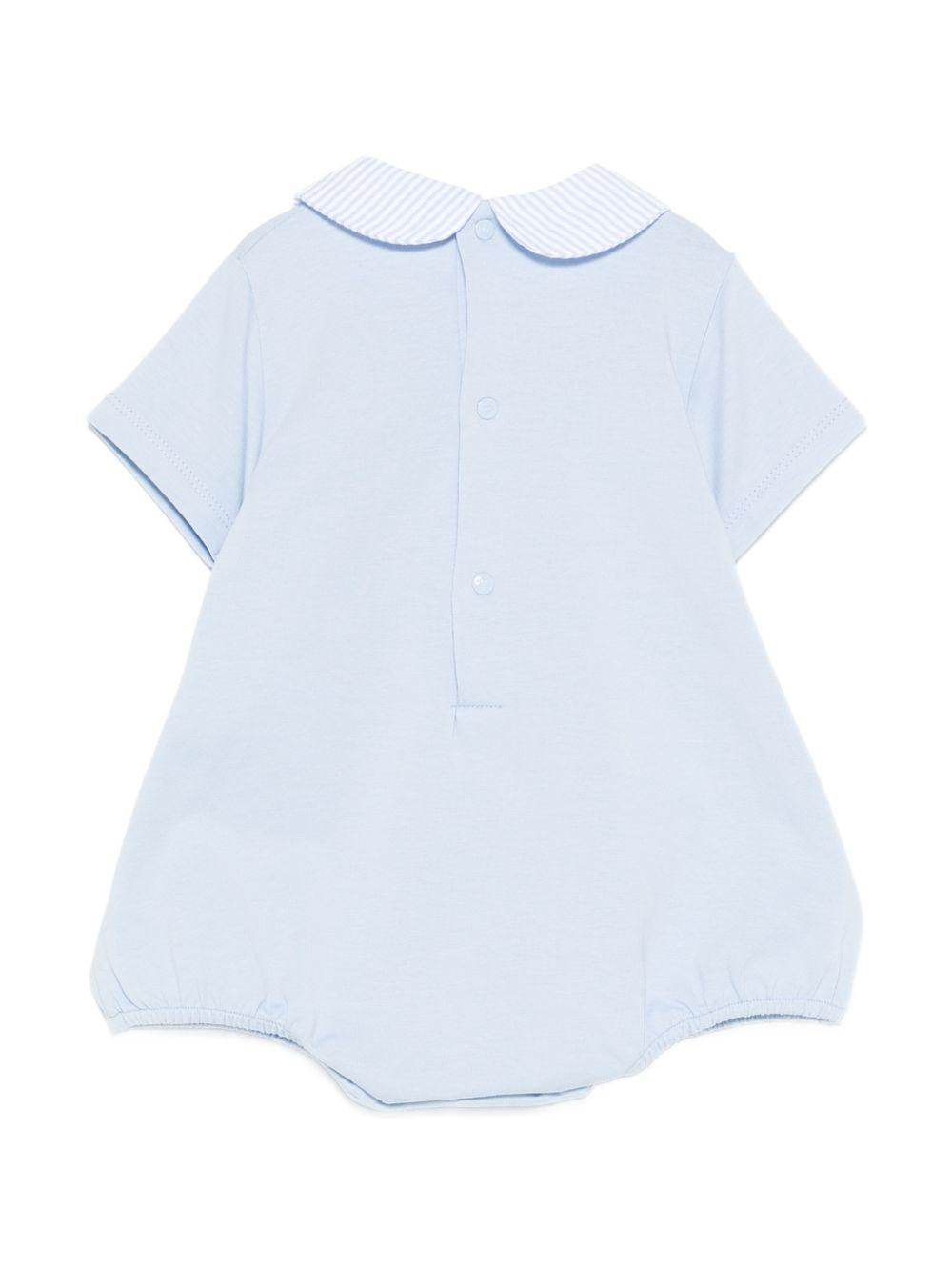 Tutina in cotone colletto peter pan E26128 BLU NANAN KIDS