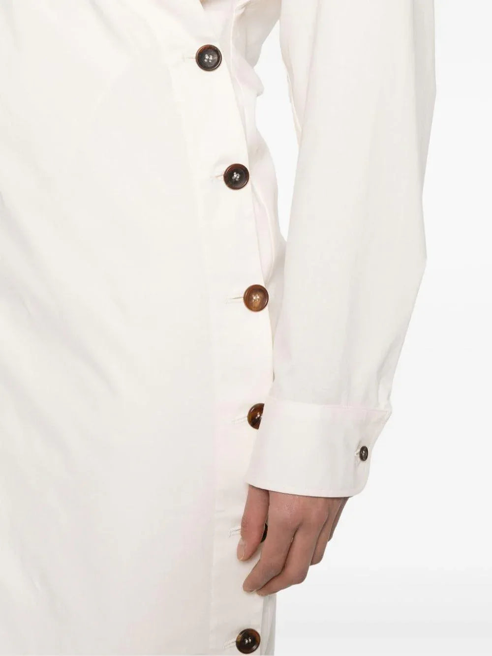 Abito bianco bottoni laterali - Preludio Moda