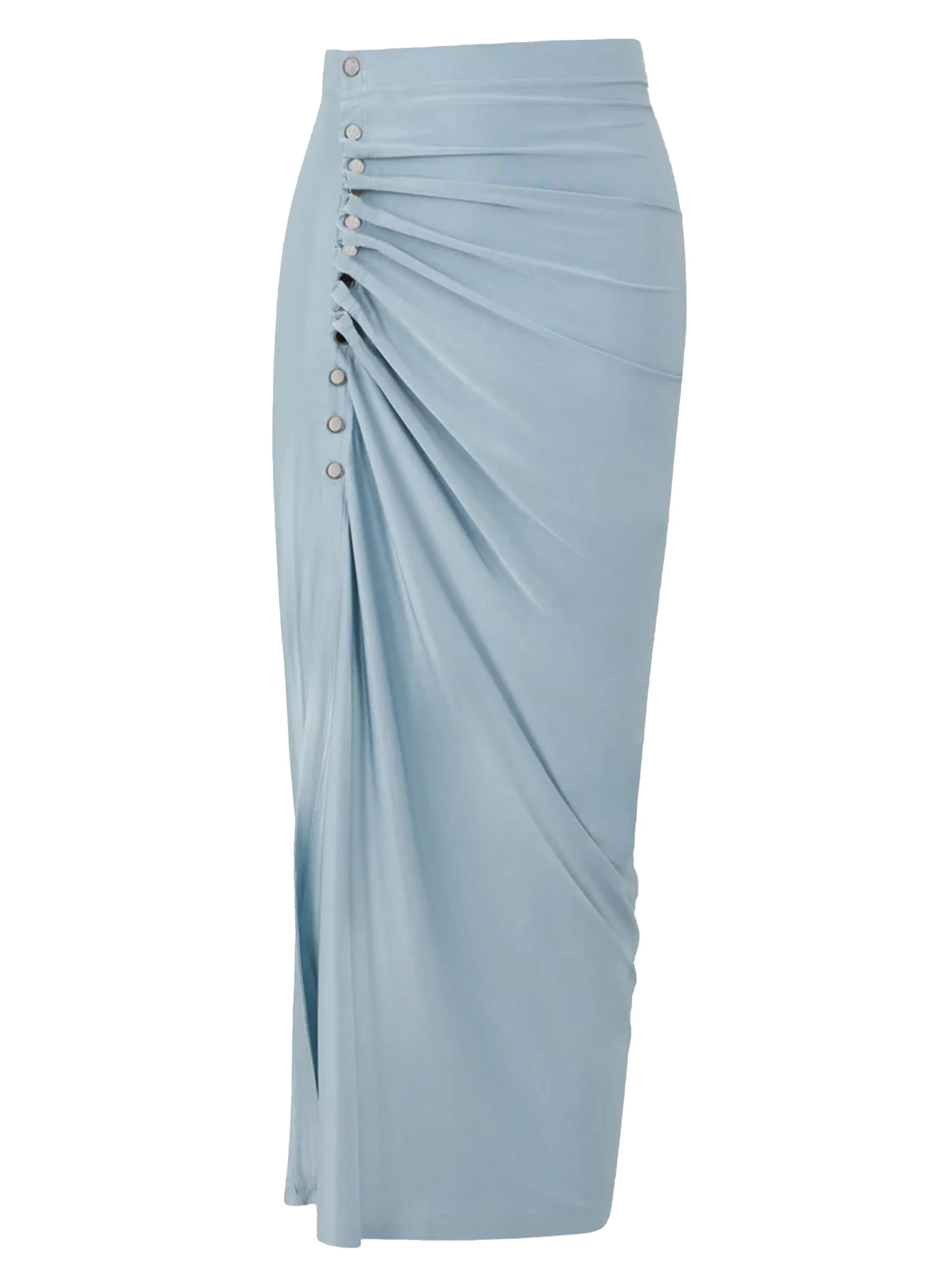 Gonna arricciata celeste polvere - Preludio Moda