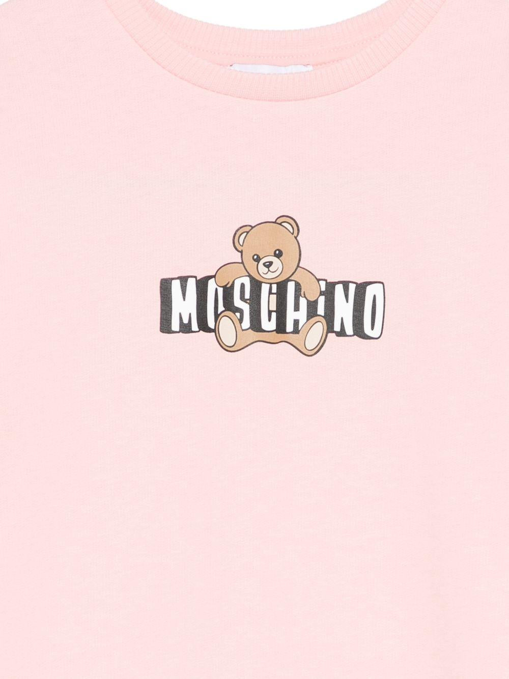 Abito in felpa con balza HDV0HLLCA19 50209 MOSCHINO KIDS